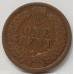 UNITED STATES OF AMERICA 1902 . ONE 1 CENT COIN . INDIAN . TONED